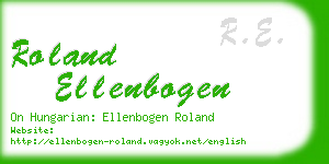 roland ellenbogen business card